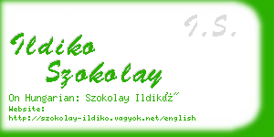 ildiko szokolay business card